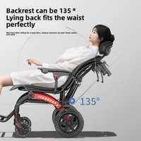 travel 135degree soft wheelchair lightweight and portable manual wheelchair for travel the elderly