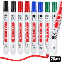 2mm 20p Permanent Paint Marker Pen Waterproof Black/Red Pen for Tyre Oily Markers Quick Drying Signature Pen Stationery Supplies