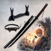 40inch Bleach Ichigo Kurosaki Katana Anime Cosplay Prop Sword Ninja Knife Blade Sabre Real Size 1:1 Scale Plastic Toy Gift