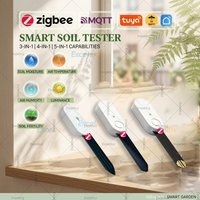 Smart ZigBee 3.0 Soil Moisture Sensor Temperature Humidity Meter Fertility Luminance Detection Sensor For Z2MQTT/Tuya/Smart Life