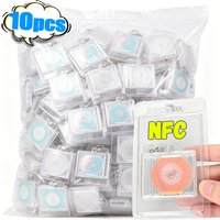 DIY Mini NFC Functional CD Disc Player Case Key Chain Clear Peripheral Commemorative Album Key Holder Bag Hanging Decor Keyring