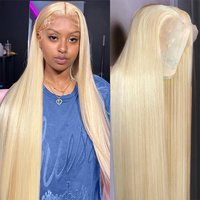 30 Inch 613 Blonde Straight Hair Wig Natural Brazilian Human Hair Wig 13x4 13x6 Lace Frontal Wigs 180 200 Density
