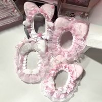 Pink Photocard Sleeve K-Pop Lace Kawaii Handmade Folder Photo Card Holder Toploader Photocard Protective Case