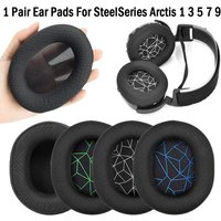 2Pcs Soft Ear Pads For Steel Series Arctis 1 3 5 7 9 Gaming Headset Accessories Foam Earpads EarPads Sponge Cushion Replacement