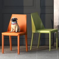 Nordic Dining Chair Home Light Luxury Saddle Leather Chair Hotel Restaurant Premium Back Chair Commercial Dining Table and Chair