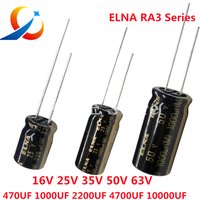 ELNA RA3 Series HiFi Audio Capacitor 16V 25V 50V 63V 10uF 22uF 47uF 100uF 220uF 470uF 1000uF 2200uF 3300uF 10000uF Original 20%