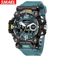 SMAEL Dual Display Männer Uhren Wasserdichte Sport Uhr Militär Mann Alarm Stoppuhr Quarz Armbanduhr Männliche Digitale Uhr 8072