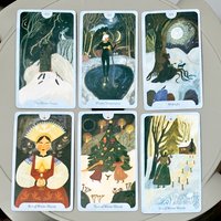 10.3*6cm Seasons of The Witch: Winter Tarot - 78-Card Deck for Yule & Imbolc - Folk Art Divination Tool