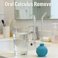 0° 15 ° 90 ° Curved Glass Tube Oral Calculus Remover Tonsil Stone Cleaning Kit Manual Suction Ball Tonsil Cleaner Removes Stones
