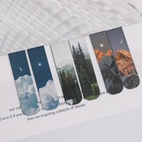 2 teile/paket Magnetische lesezeichen schöne landschaft wolken einfache literarische muster lesezeichen Lesen werkzeug Schule büro liefert