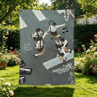 Kpop I-ILLIT Flags flags, outdoor decorations, music bars, home interiors, patio and garden decorations