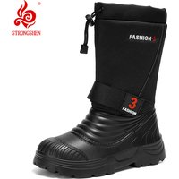 Winter Männer Schnee Stiefel Plattform Wasserdicht Nicht-slip Warme Baumwolle Arbeit Stiefel Outdoor Männlichen Mid-kalb Angeln Ski stiefel Wandern Schuhe
