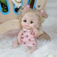Original Cloveray 10-inch Kawaii Vinyl Girl Baby Reborn Doll Cute Realistic Full-Body Soft Vinyl Reborn Doll Collectibles Gifts