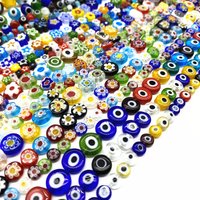 Mixing Color Evil Eye Flower Beads Glass Spacer for Jewelry Making Necklace Pendant Bracelet Earrings DIY Accessories