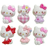 10Pcs New Cute Mini Little Cartoon bow Cat Series Flat Back Ornament Jewelry Making Manicure Bows Accessories