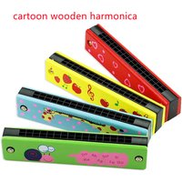 Jouet musical Harmonica en bois à 16 trous, 6 pièces, cadeaux de fête d'anniversaire pour enfants, cadeaux d'invité de mariage, cadeaux de remplissage Pinata pour enfants
