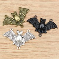 4pcs 48x30mm Antique Silver Plated Bronze Plated Bat Connector Handmade Charms Pendant:DIY for bracelet necklace