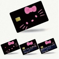 4Pcs cartoon credit card sticker kt cat subway card meal card bank card sticker card decoration