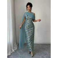 Clara Custom A-line Flower Square Neck Backless Evening Dresses Woman Elegant Woman Dress Women's Evening Dress for Weddings