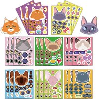 8PCS Cute Cat Collage Anime Cartoon Parent Interactive Puzzle Collage DIY Account Collage