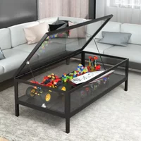 Customized Nordic coffee table, living room, household tempered glass small unit, handheld storage and display cabinet