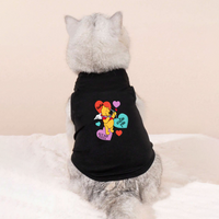 1pc New Valentine's Day Collection print pet vest, Winnie the Pooh print soft and comfortable sleeveless T-shirt