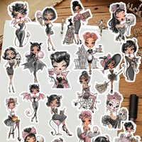 1 Set Cute Watercolor Vintage Cute Gothic Witch Stickers Girl Scrapbooking /Decorative/DIY Craft Photo Album Journal