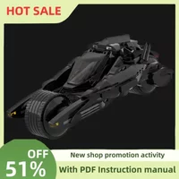 New 358Pcs Hot Famous Bat Hero Movie Series Moc THUNDER Pod Car Model Custom Puzzle Diy Creative Ideas Kid Toys Birthday Gifts