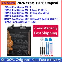 2026 Years Original Battery For Xiaomi Mi Mix4 11 11T 11i Poco F3 Redmi K40 Pro 5G Ultra Lite Batteries BM4X BM4Y BM55 BM58 BM59
