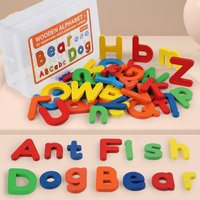 Kids Montessori Wooden English Letter Set Uppercase Lowercase Letters Cognitive Spell Word Games Early Learning Educational Toys
