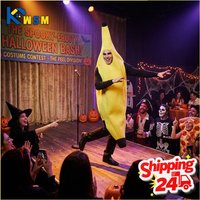 1-10PCS Banana Costume for Adult Kids Halloween Outfit Funny Stage Performance Party Cosplay Fancy Dress Mascot Suit