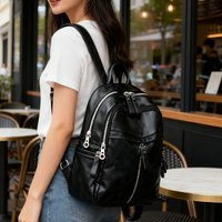 Non Violent Bear Backpack For Women Simple Black Casual Daypack Convertible Crossbody Bag Gift Idea Shoulder Bag For Teen Girls