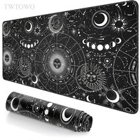 Black White Sun Moon Space Sky Mouse Pad Gaming XL Home Custom Large Mousepad XXL Desk Mats Office Carpet Anti Slip Table Mat
