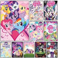 Cartoon M-My L-Little Pony Poster HD Sticky Wall Waterproof Home Living Room Bedroom Dorm Bar Aesthetic Decoration