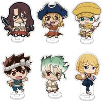 10CM Anime Dr.Stone Ishigami Senku Ōki Taijiu Ogawa Yuzuriha Kohaku Cos Acrylic Figure Stand Q version Cute Gifts Ornaments