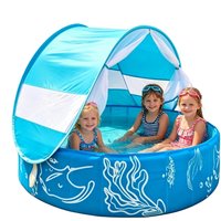 Kids Pool with Canopy and Net/ Foldable sunshade Swimming pool Baby Sun Shade Folding Pool Swimming Pool with mosquito net