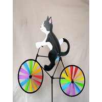 AliExpress NONE Three-dimensional Cartoon Animal Riding Windmill Cartoon Modelling Wind Spinners Bicycle Wind Spinners Standing Pole Lawn