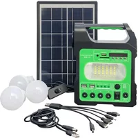Portable Solar Generator System with 3 Bulbs Lighting Kit Mini Solar Panel Outdoor Emergency Power Supply for Camping Hiking