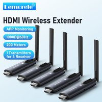Lemorele Wireless HDMI Transmitter &Receiver APP Monitoring Latency Less than 50ms Plug & Play Transmitter Laptop TV Projector