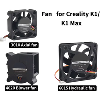 6015 4020 3010 Fan For CREALITY K1 K1 Max Blower Fan DC24V Cooling Hotend Fan for K1 K1 MAX