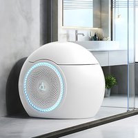 Modern Egg Smart Toilet Intelligent Bidet Luxury One-Piece Electric Water Closet LED Automatic Flush Heated Seat for Hotel Home