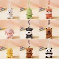 1Pc Kawaii West Highlands Capybara Elephant Panda Plush Toys Stuffed Soft Animal Doll for Pendant Toy Valentine's Gift