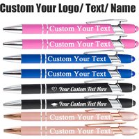 10-100 Custom Ballpoint Pens Laser Engrave Name Logo Text Pen for Christmas Wedding Baptism School Teacher Stationary Gift Pen