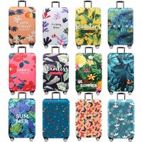Plant Pattern Thick Elastic Luggage Protective Cover with Zipper for 18-32 Inch Suitcase Trolley Cover Travel Accessories