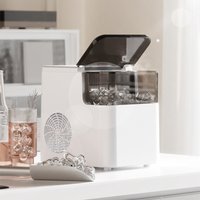 12KG/24H Compact Ice Maker, Multifunctional Compact Automatic Ice Maker for Bars, Portable Ice Maker 0.5KG Storage Capacity