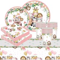 Jungle Animals Birthday Party Decorations Safari Wild Happy Birthday Paper Plates Cups Napinks Balloons Shower Baby Theme Partys