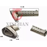 Universal Motorcycle Exhaust Muffler For Akrapovic Small Hex Sound Adjustment Accessories Modification Parts