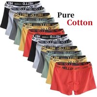 10Pieces/ Men's Underwear Men Pure Cotton Underpants Men Brand Panties Shorts Breathable Boxer Shorts Comfortable Soft Plus Size