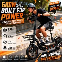 FREEBOY NEW H14 Adult Electric Scooter 600W Motor E-Scooter 36V 10AH Folding E-Scooter 14 Tire city eScooter image 3