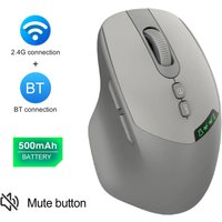Wireless Bluetooth Mouse Digital Screen Display Silent 500mAh Rechargeable 7-button Office Universal Mouse